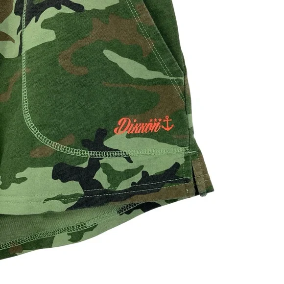 DIXXON Green Camouflage Athletic Shorts Brown Black Size Large S54 - Picture 3 of 8